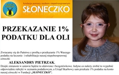 1% podatku na leczenie i rehabilitację Aleksandry Pietrzak