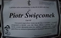 ś.p. Piotr Święconek - pogrzeb w dniu 15.10