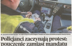 "Policjanci zaczynają protest: pouczenie zamiast mandatu"