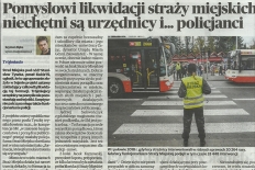 Pomysłowi likwidacji straży miejskich niechętni są urzędnicy i policjanci