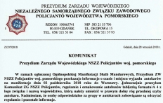 Komunikat Zarządu Wojew&oacute;dzkiego dotyczący wyjazdu na manifestację